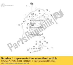 Aqui você pode pedir o tanque em Piaggio Group , com o número da peça 622597: