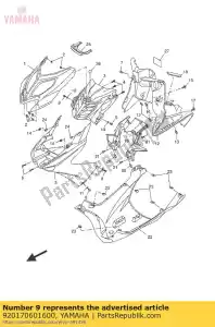 Yamaha 920170601600 tornillos, tuercas, etc. - Lado izquierdo