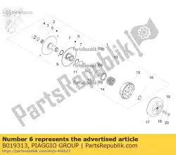 verstelbare poelie. Half van Piaggio Group, met onderdeel nummer B019313, bestel je hier online: