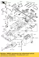 260040010, Kawasaki, fuse-assy kvf650-d1 kawasaki kvf 650 2005 2006 2007 2008 2009 2010 2011, Novo