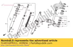 Ici, vous pouvez commander le ressort, fourche fr auprès de Honda , avec le numéro de pièce 51401GFMJ11: