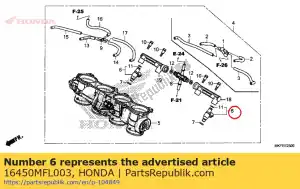 honda 16450MFL003 injector assy., fuel - Bottom side