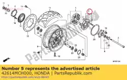 Aquí puede pedir brida comp. B, final conducido de Honda , con el número de pieza 42614MCH000: