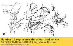 deksel, handgreep * nh1 * (nh1 zwart) van Honda, met onderdeel nummer 64338MFT640ZA, bestel je hier online: