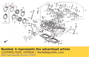 Honda 12204ML7920 prowadnica, zawór (os) - Dół