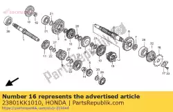 Qui puoi ordinare pignone, trasmissione (13t) da Honda , con numero parte 23801KK1010: