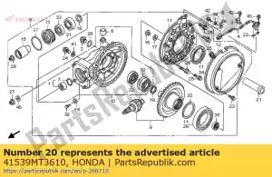 Honda 41539MT3610 calço j, coroa (2.09) - Lado inferior