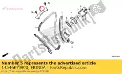 Here you can order the guide b, cam chain from Honda, with part number 14546KYJ900: