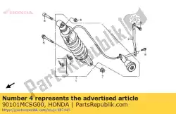 Aqui você pode pedir o parafuso, soquete, 10x55 em Honda , com o número da peça 90101MCSG00: