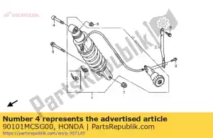 honda 90101MCSG00 parafuso, soquete, 10x55 - Lado inferior