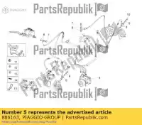 886163, Piaggio Group, rear brake line moto-guzzi stelvio zgulze00, zgulzg00, zgulzu01 1200 2009 2011 2016 2017, New