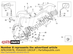 aprilia AP8249878 lh upper handlebar covering - Onderkant