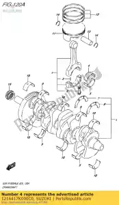 suzuki 1216417K000C0 cojinete, pasador de manivela superior - Lado inferior