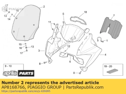 Aprilia AP8168766, Windschutzscheibe, OEM: Aprilia AP8168766