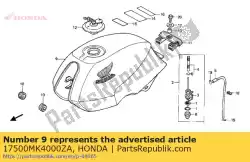 Aqui você pode pedir o tanque a * pb-150m-u * em Honda , com o número da peça 17500MK4000ZA: