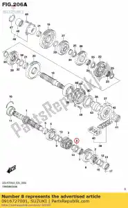 suzuki 0916727001 washer - Bottom side