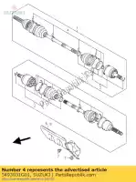 5493031G01, Suzuki, ensemble de bottes, extérieur suzuki lt a ax kingquad x 700 44, Nouveau