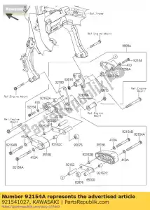 kawasaki 921541027 parafuso, soquete, 10x100 ex650ecf - Lado inferior