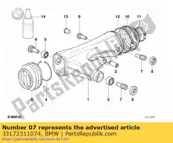 Qui puoi ordinare perno di articolazione, sinistra da BMW , con numero parte 33172311074: