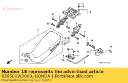 Aqui você pode pedir o capa, trava do assento em Honda , com o número da peça 83650KW3000: