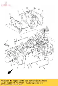 Yamaha 5GJ113110000 cilindro 1 - Lado inferior