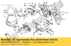 Ici, vous pouvez commander le ensemble de capot, r. Fr. Côté * ty auprès de Honda , avec le numéro de pièce 06640MAB305ZC: