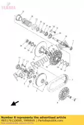 Aquí puede pedir polea, primaria fija de Yamaha , con el número de pieza 4B5176110000: