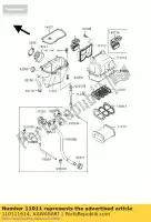 110111614, Kawasaki, filtro aria case, lwr kle500-a1 kawasaki kle 500 1991 1992 1993 1994 1995 1996 1997 1999 2001 2002 2003 2005 2006 2007, Nuovo