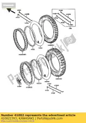 band, fr kx125-e1 van Kawasaki, met onderdeel nummer 410021593, bestel je hier online: