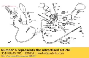 honda 35180GAV701 interrupteur, klaxon - La partie au fond