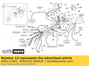 aprilia AP8112941 régulateur de tension - La partie au fond