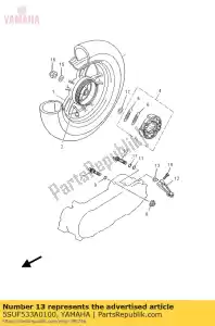 yamaha 5SUF533A0100 plate, indicator - Bottom side