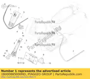 Piaggio Group 1B000885000ND copristerzo nero - Bottom side