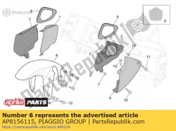 Aprilia AP8156115, Parafango anteriore. argento, OEM: Aprilia AP8156115