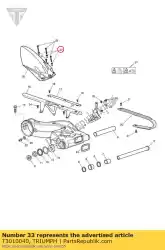 flens mouw van Triumph, met onderdeel nummer T3010040, bestel je hier online: