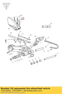 triumph T3010040 flens mouw - Onderkant