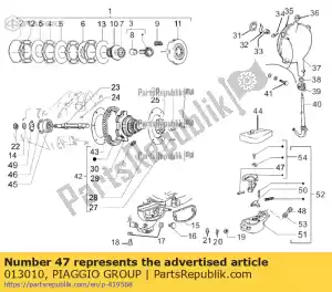 Piaggio Group 013010 alfiler - Lado inferior