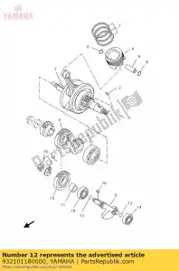 yamaha 932101180600 o-ring - Bottom side