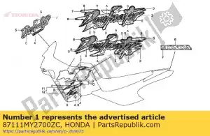 Honda 87111MY2700ZC striscia a, r. serbatoio di carburante (# - Il fondo