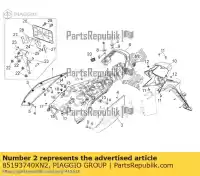 85193740XN2, Piaggio Group, lh carenado trasero, negro aprilia  mana na zd4rc000, zd4rca00, zd4rc001, zd4rcc00 zd4rcb00, zd4rcc01, zd4rce00 850 2007 2008 2009 2010 2011 2016, Nuevo