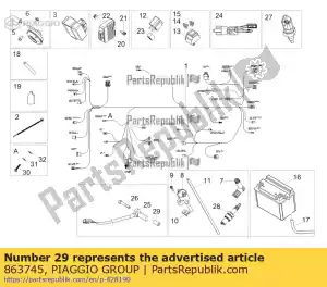 Piaggio Group 863745 spacer bush - Bottom side