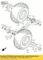 92026S062, Kawasaki, podk?adka dystansowa przedniej osi ksf50-a1 kawasaki kfx 50 2003 2004 2005 2006, Nowy