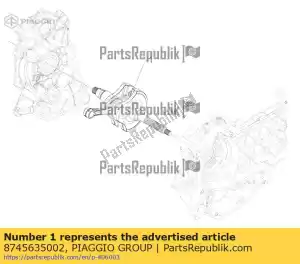 Piaggio Group 8745635002 eixo de transmissão cat.2 - Lado inferior