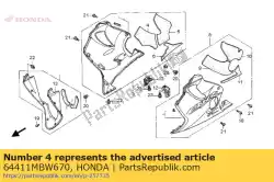 Ici, vous pouvez commander le mat a, r. Capot inférieur auprès de Honda , avec le numéro de pièce 64411MBW670: