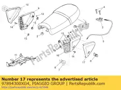 Aquí puede pedir panel lateral izquierdo de Piaggio Group , con el número de pieza 97894300XG4: