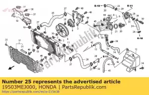 honda 19503MEJ000 mangueira, radiador superior - Lado inferior