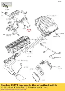 kawasaki 132722706 01 placa, sensor de caída del vehículo - Lado inferior