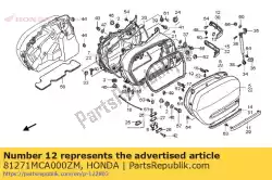 Here you can order the no description available at the moment from Honda, with part number 81271MCA000ZM: