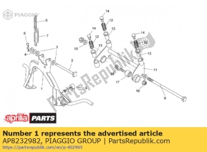 aprilia AP8232982 central stand - Bottom side