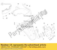 1B001737, Piaggio Group, garde-boue arrière moteur piaggio mp mp3 350 maxi sport zapm860x, zapta10w zapm86100, zapm86101 zapm86200, zapm86202 zapta10x zapta1100, zapta19l zapta1200 zapta1200, zapta1201 zapta1202 zapta1202, zapta1204 zapta130 zaptd1102,  zaptd120 300 350 400 500 2014 2015 2016 2017 2018 20, Nouveau